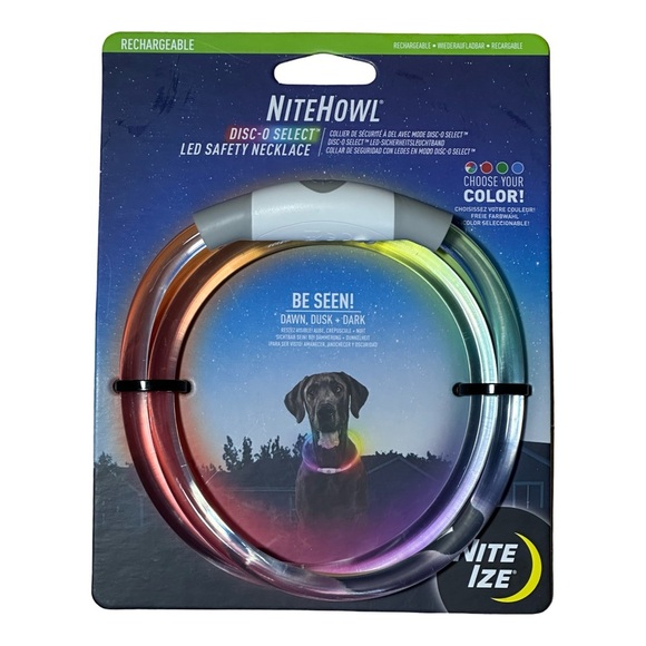 Nite Ize NiteHowl Rechargeable LED Safety Necklace Night - Picture 1 of 10